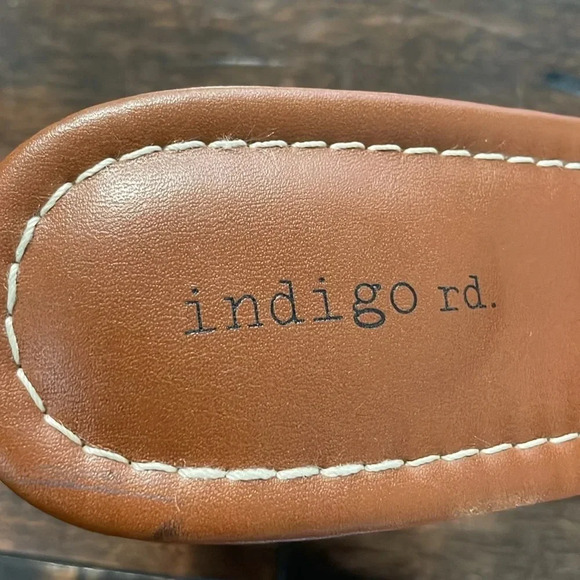 Indigo Rd. Open Toe Chunky Platform Clog Heel Red Scalloped Size Women’s size 8 - Picture 8 of 12
